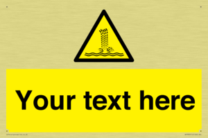 Custom warning artificial waterfall